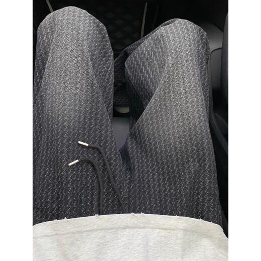 POUM Herrenbekleidung gemeinsame Sternenhimmel-Muster Jeans Herren neues amerikanisches trendiges Design hübsche High Street gerade lose Hose mit weitem Bein CLH-T1748 schwarz XL