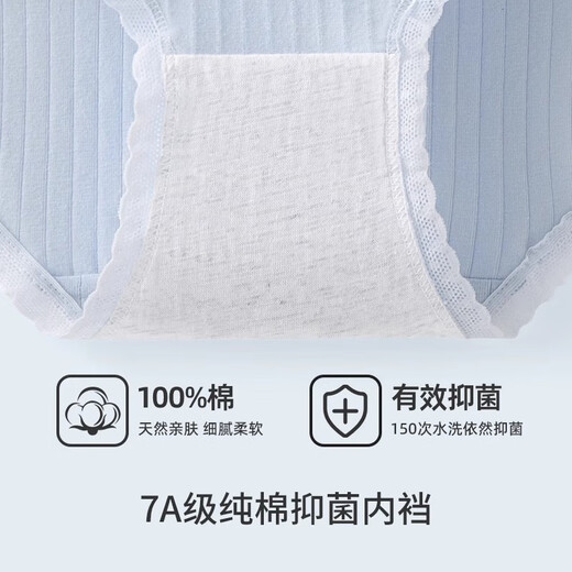 
Urban beauty underwear women pure cotton full cotton antibacterial 100% cotton crotch 2025 new A-class cute girl spring and autumn briefs 761 [Pack] Dopamine Blue Rabbit 5 M [Suggestion 65-85Jin [Jin equals 0.5 kg]]