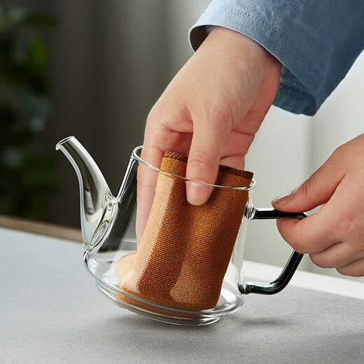 Lvchangming teapot glass tea set high temperature resistant teapot thickened teapot office home teapot 490ml