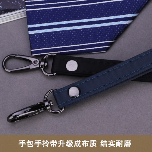 酷奇袋鼠（KUQIDAISHU）男士手包手拿包手抓包手腕包拎牛津布帆布信封手机包长款钱包拉链 蓝色有标