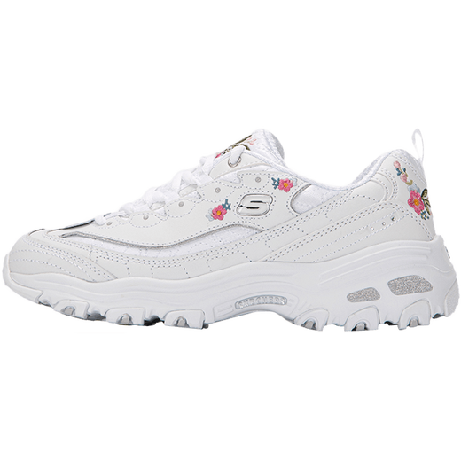 斯凯奇（Skechers）女鞋 时尚潮流熊猫鞋通勤出行休闲鞋轻便舒适透气缓震运动鞋 11977-WHT 35