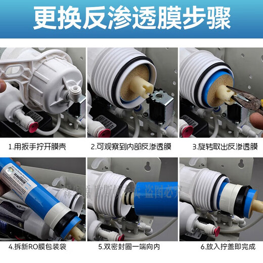 Linleyuan General Qinyuan KRT3820/3800/2800/3890 Wasserreiniger Umkehrosmose RO Film Komplettes Set CTO -Komprimierung Kohlenstoff