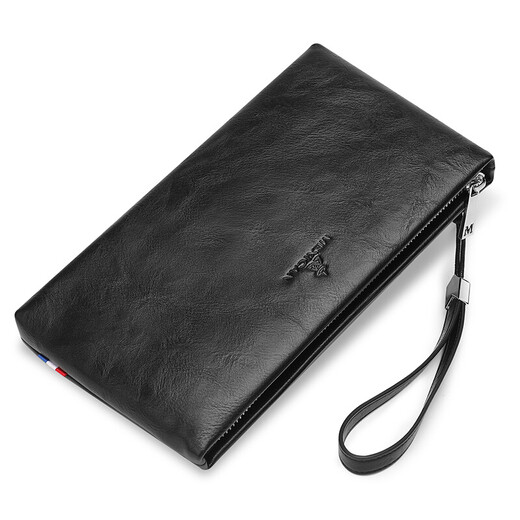 Vogelscheuche Herren Handtasche große Kapazität Kupplungsbeutel Mehrfachkartenumschlagbeutel Zipper Handgrabung Tasche Hand Clip Wallet Geburtstagsgeschenk
