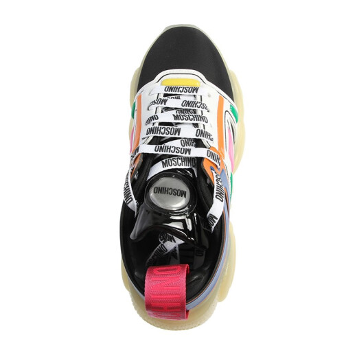 莫斯奇诺（MOSCHINO）女士拼色字母装饰运动休闲鞋 MA15253G1CMO300A 拼色 35