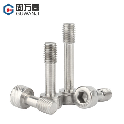 Guwanji 304 stainless steel hexagonal short head anti-loosening screws loose and non-loosening screws half-thread bolts national standard M4x16 10 pieces
