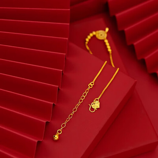 Tingbai K gold anklet new gold color bell anklet Japanese and Korean fashion women's dream catcher bell bead gold jewelry catcher