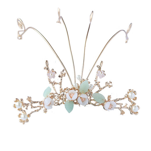 Hanfu headwear, women's ancient style hair crown, daily atmosphere, long tassel hairpin, super fairy costume writing accessories, moon sky