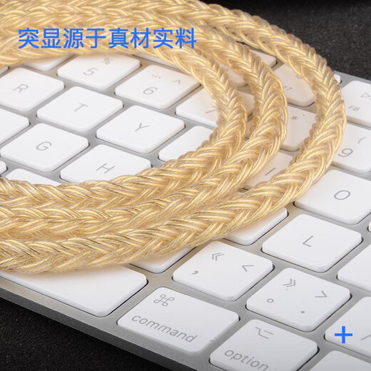 雅高聆（ACROLINK） MMCX4.4平衡耳机线纯银镀金舒尔846榭兰图64AUDIO升级线 MMCX插针 2.5平衡直头