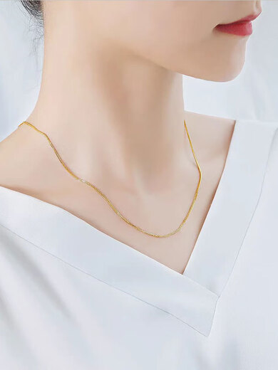 DR GRAFFCARNY Pt950 platinum necklace women's and men's Chopard chain pure 18k gold rose gold extended snake bone chain plain chain Au750 gold Chopard chain 2.8g46cm