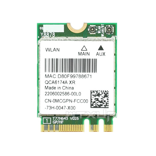 
DW1820 QCA6174 NFA344 5G dual-band WIFI5 built-in M2 wireless network card 4.1 Bluetooth super 7260 QCA6174 big card + built-in antenna