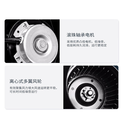 XMSJ适用于一拖二排风扇分体管道风机酒店卫生间换气扇强力抽风机静音 DPT10-11150风量电泳