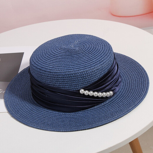 Fangchi Sun Hat Perle Plat Top Paille Girl Girl Elegant Spring and Summer Travel Sun Protection Sun Foot Fashion Summer Polvyle Repre