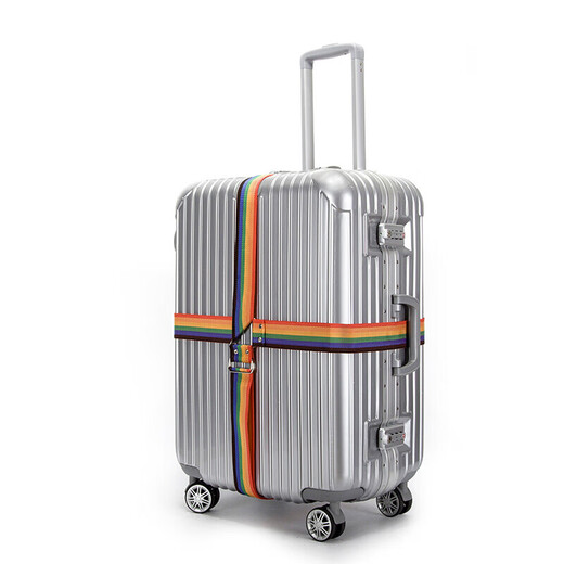 Reisebox Bündelhalter mit Koffer Trolley Hülle Gepäckbündelbänder mit Kreuzfahrten im Ausland Regenbogenfarbe