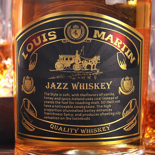 路易玛迪尼（Louie mardini）进口洋酒爵士谷物威士忌700ML40度高度烈酒 酒吧KTV调和酒 单支