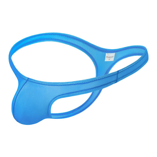 Please confidential delivery sexy mesh men's thong seductive fashion translucent U convex large bag g S green