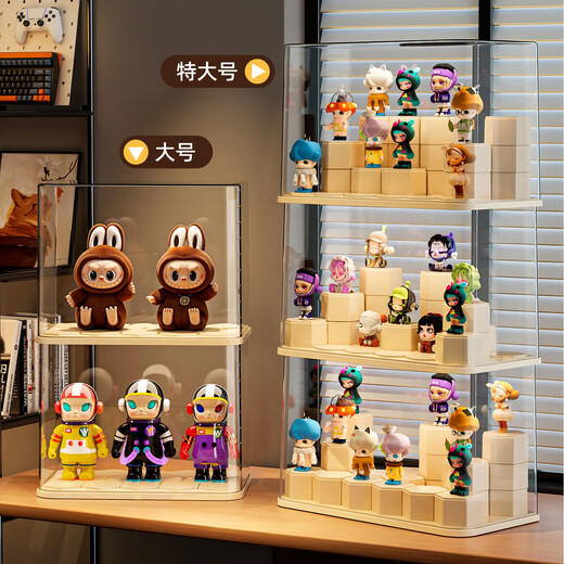 Yingsi Feng Blind Box Display Rack Acrylic Transparent Dustproof Figure Building Block Display Cabinet Bubble Mart Toy Storage Display Box Extra Large Contains 18 Building Blocks 1