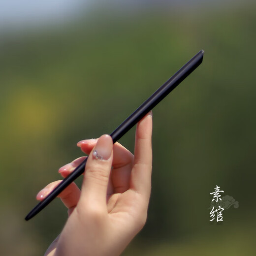 Lingchuan Tianzhi ebony ancient style hairpin simple new Chinese style wooden hairpin main body wholesale hairpin 17049-1-bamboo style ebony