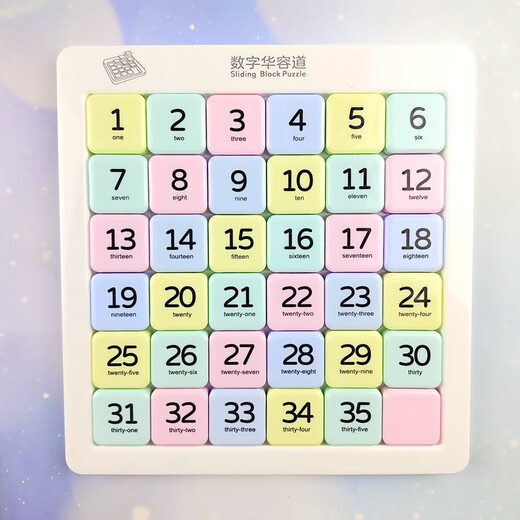 蜜星熊马卡龙华容道益智玩具汽车数字儿童三国拼图7-10岁训练思维女孩 10阶【粉色】可变化多种玩法 234567810-9-11岁小朋友生日礼物