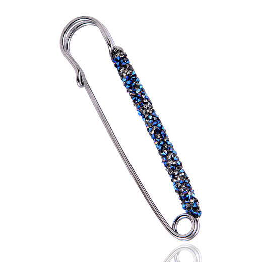 Antimei cardigan sweater pin fixed clothing versatile woolen coat brooch shawl buckle accessories anti-exposure artifact for women blue-7.7 cm