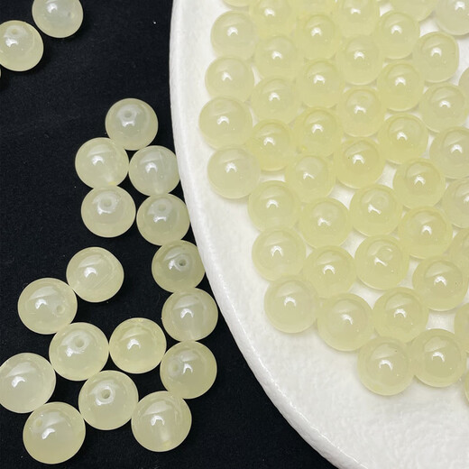 OSRO 50 pieces 10mm two-color glass beads loose beads handmade diy bracelet accessories jewelry beading material random mixed color 10mm (about 50 pieces in a pack)