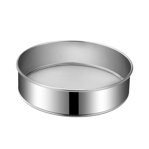 Shouli stainless steel flour sieve filter sieve household baking tool fine sieve for sifting flour ultra-fine sifter stainless steel flour sieve 40 mesh/17.5cm