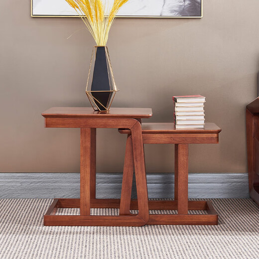 
Guangming furniture solid wood coffee table living room side modern simple wooden square table high and low coffee table 3291 3291-42