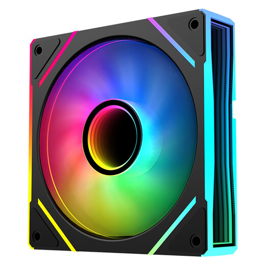 SAMA Realm V3 black reverse blade 12cm chassis fan ARGB infinite mirror light/5V3P divine light synchronization/small 4P-PWM speed regulation/hydraulic bearing/standard shock absorber