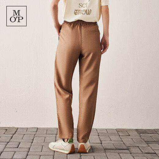 Marc O'Polo/MOP【商场同款】春夏直筒薄款简约透气长款休闲裤女 藏青色898 34 160