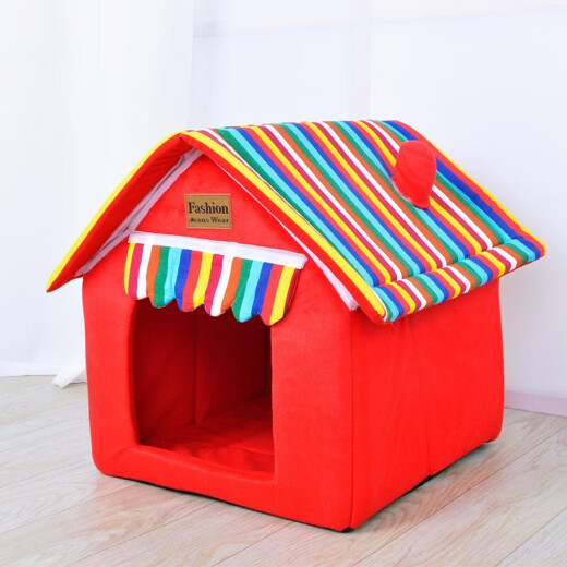 Zigman Zigman. Dog kennel, small dog and cat kennel, warm in autumn and winter, removable and washable, closed style dog kennel for all seasons, medium size [recommended 20 Jin [Jin equals 0.5 kg] for pets]*