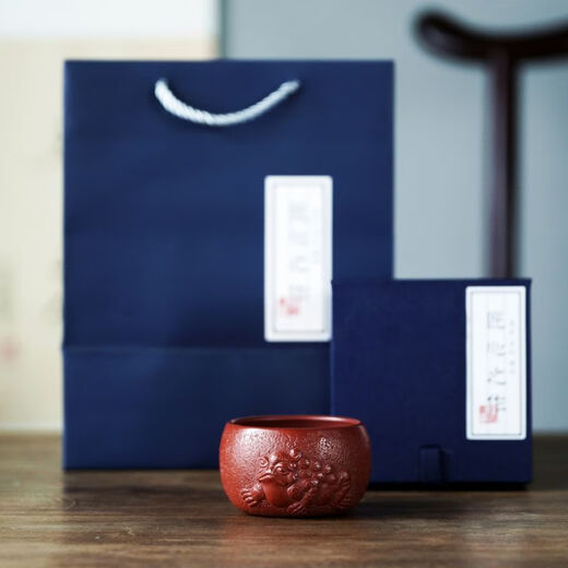 Shu's Yixing Zisha Cup Purely Handmade Tea Cup Master Cup Drinking Cup Personal Cup Original Mine Dahongpao Golden Toad Gift