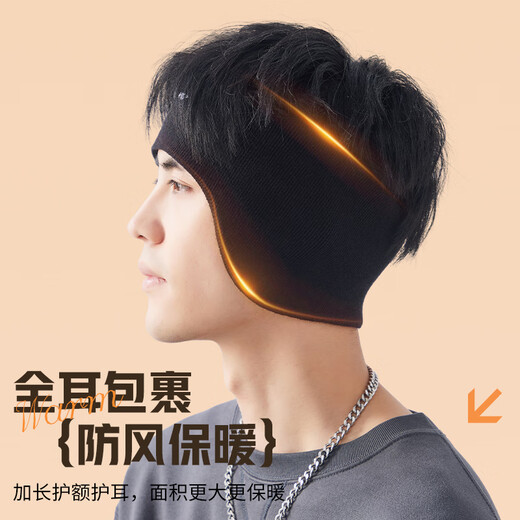 Li ning (li-nun) Stirnband Winter Sportler und Frauen warmer Ohrschutz Ohrschützer im Freien und laufende winddichte kalte Stirnband-Stirnschutzabdeckung Schwarz