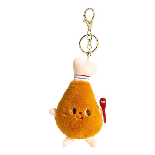 Langcheng niedliche Pommes Hamburger Bag Anhänger Puppe Paar Schlüsselbund-Rucksack Hängende Ornamente, um Schüler zur Schule Geschenke Hühnbein Anhänger 8-10 cm zu schicken
