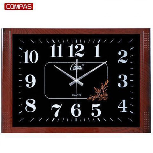 Combasi Combasi Watch Seiden Wohnzimmer Wanduhr Schlafzimmer Büro sauberer Klang einfache Kalenderuhr Große Quarzuhr Luminöse Holzkorn weiße Scheibe 6626b 50,5 cm 20 Zoll (Durchmesser)