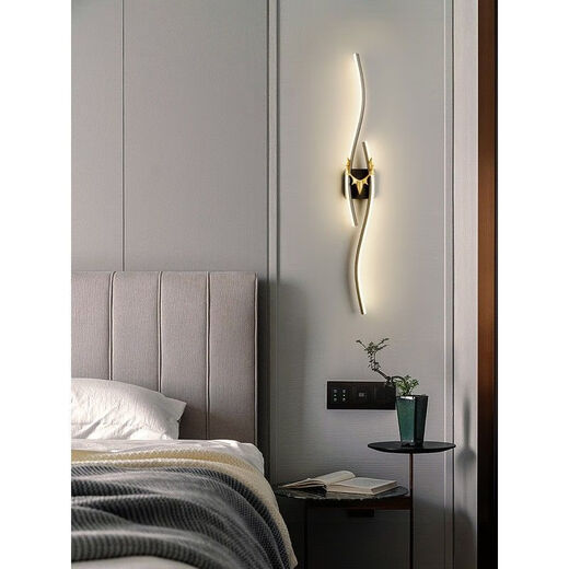 GUYES long wall lamp minimalist light luxury living room wall simple modern bedroom bedside wall lamp Guangdong Zhongshan lamp wall lamp gold 80CM warm light