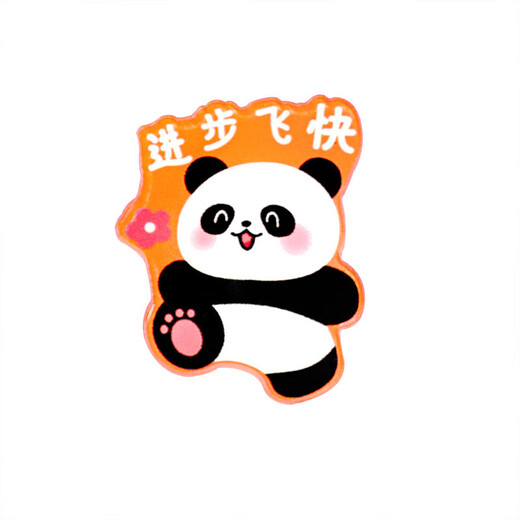 Dai Yan Inspirational Text Panda Brooch Cartoon Children's National Trend Badge School Bag Decoration Cute Chinese Style Acrylic Badge Panda Brooch 6 Pack