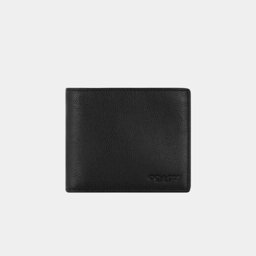 Entrenador (entrenador) [Suministro directo de marca] PAQUETA DE LA CARD DE LA BILLA CORTA CAJA DE PAQUETA MENOS Juego de regalo de cuero negro CS433blk