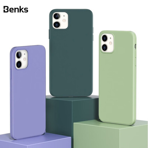 Benks is suitable for Apple 12/12Pro mobile phone case iPhone12/12Pro protective case all-inclusive anti-fall protective cover liquid silicone soft shell lavender gray