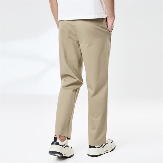 
Mark Waffe [Stretch Comfortable] Casual Pants Men's 25 Spring New Fashion Embroidered Straight Solid Color Commuter Long Pants 701 Khaki (Classic Straight All Seasons Wearable) L (High 170-175 Weight 65-70)