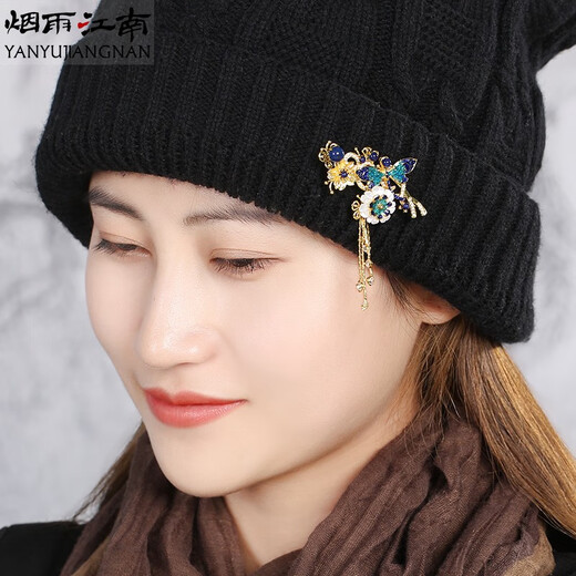 Yanyu Jiangnan 2020 new fashion brooch for women high-end luxury personality versatile corsage temperament scarf cardigan button picture style