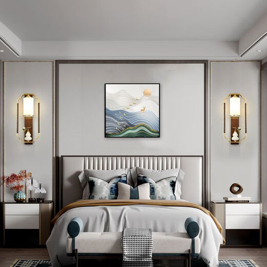 Yaotian Modern New Chinese Style Wall Lamp Full Spectrum Black Walnut Jade Lamp Living Room Rechargeable Wiring-Free Model 1002/600