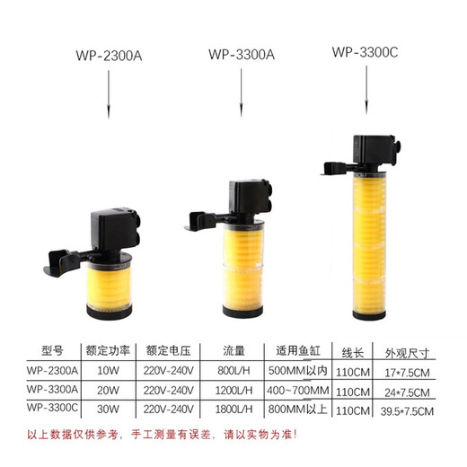 sobo Songbao fish tank filter three-in-one submersible pump fish tank built-in filter aquarium oxygenation pump water pump 20w [80cm fish tank applicable]