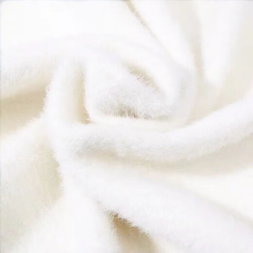 Lauaird large size fat mm autumn and winter fashionable flesh-covering plus velvet bottoming shirt for women 300Jin Jin equals 0.5kg New warm sweater with inner top trendy white pd3269 single sweater plus velvet 4XL 170-200Jin Jin equals 0.5kg