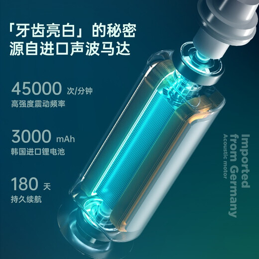 LMN electric toothbrush, adult toothbrush for men and women, classic sonic vibration, cleans, whitens and protects gums, waterproof and noise reduction, super long battery life, holiday gift L1 Sakura Powder, 6 original brush heads