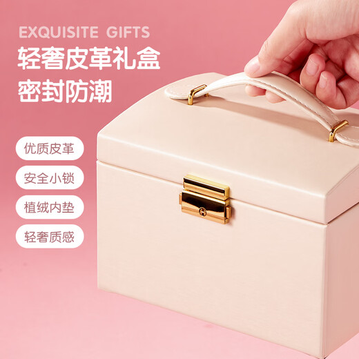 Xinger Children's Toy Jewelry Gift Box Girl Birthday Gift DIY Beaded Handmade Creative Jewelry Princess Play House Dressing Hair Accessories Hair Clip Ring Hair Tie Storage Box 3-10 Years Old