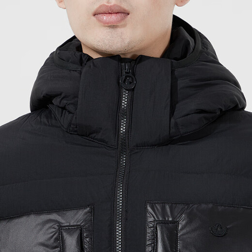 Adidas New Clover Down Jacke Herren Winter Sportbekleidung verdickte warme windprofessionelle lose Studentenjacke offizielle Website H13564 Black XL