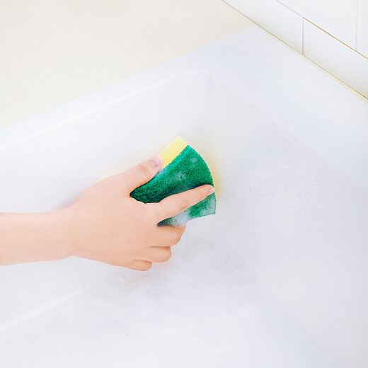 Camellia (CHAHUA) sponge scouring pad (pack of 2) dishwashing cloth, sponge wipe, thickened kitchen scrubber, not easy to stain oil, household dishwashing, 4 pack, sponge scouring pad (pack of 2)*2