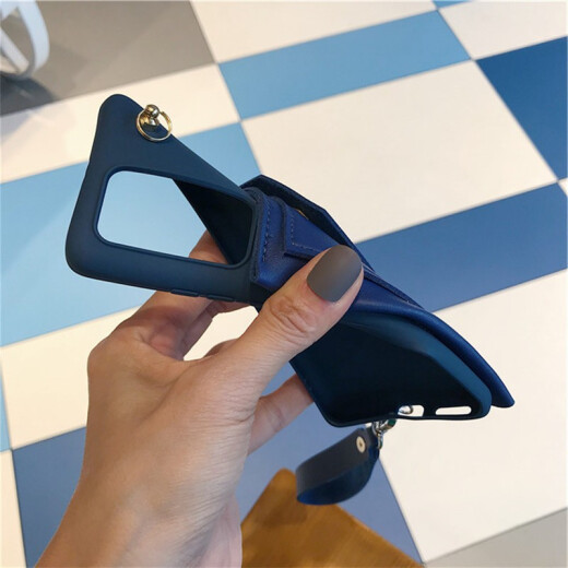 领悍 适用于vivo纯色斜挎零钱包一体手机壳提斜挎包卡通可爱女款插卡包全包软壳防摔 宝兰双扣插卡零钱包+斜挎挂绳 vivo S17/S17pro专属