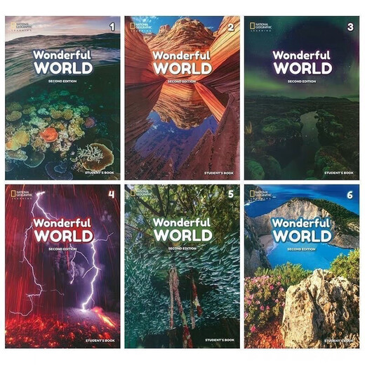 美国国家地理新版Wonderful World 123456级别缤纷世界1-6年级 2级课本+练习册