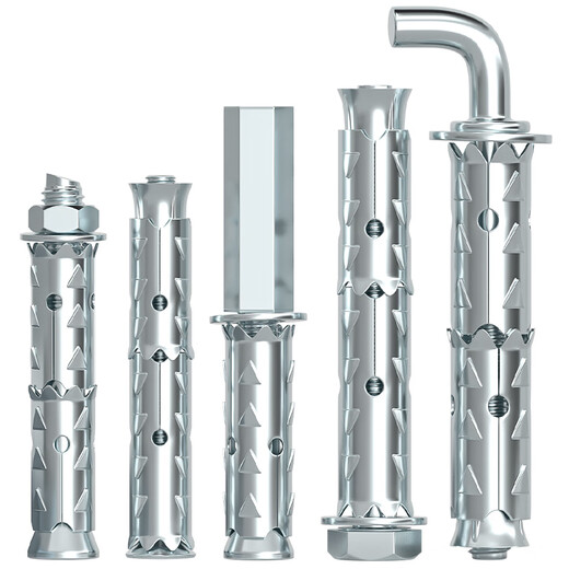 Fengji galvanized mountain thorn expansion screw hollow brick foam brick lightweight special expansion bolt fish scale pull-out expansion tube external expansion M6*60-10 pcs punch 10mm