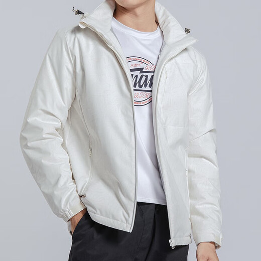 Brelrmon Plus Samtjacke Windbreaker Männer und Frauen Schweißjacke einschicht einschichten Herbst und Winter Windproof warme Weichschale Arbeitspeakkleidung koreanische Version Outdoor Jacke 9930a-2 Ginkgo White-Men [Camouflage] m